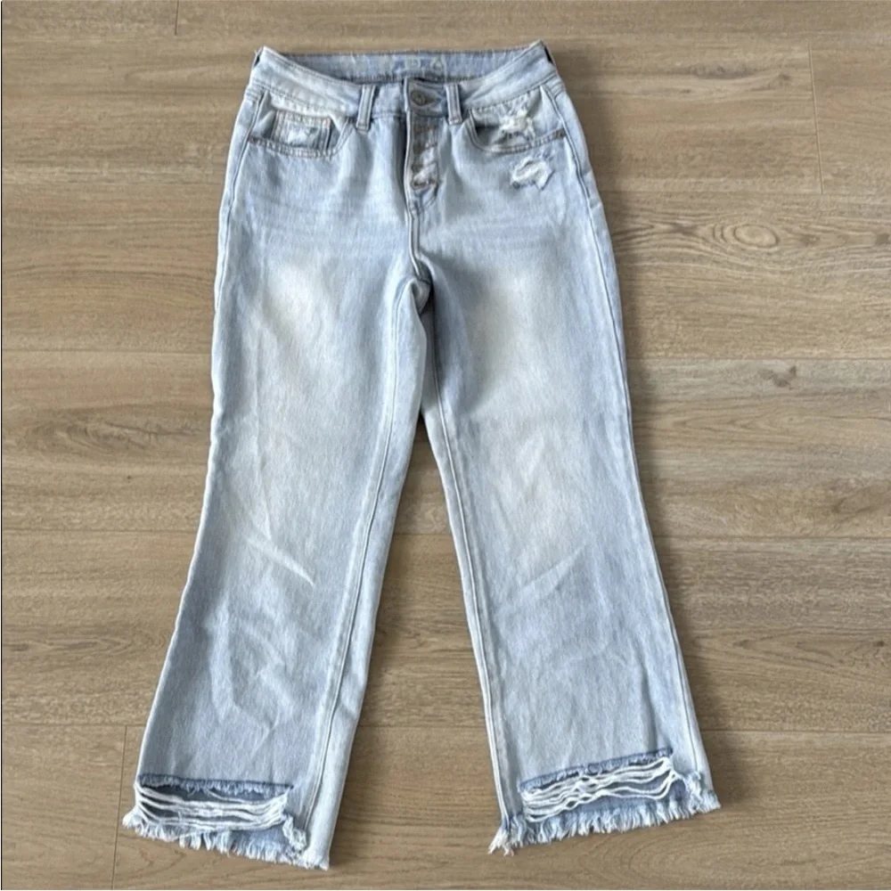 ReWash Jeans Denim Cropped Stylish Light Blue Women - Picture 2 of 7
